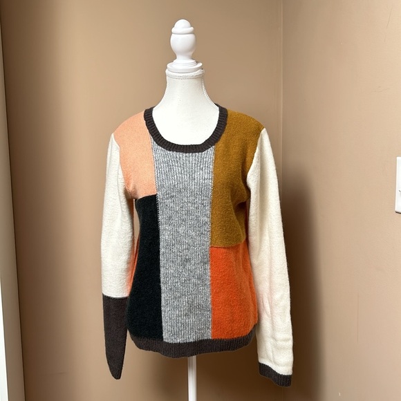 ROOLEE Wool Blend Colour-block Sweater - Picture 1 of 5